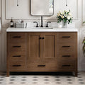 ARIEL Cambridge 54 Inch Single Rectangle Sink Bathroom Vanity by Ariel