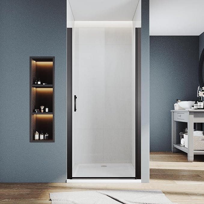 Glass Shower Door 35.5-37 in. W x 72 in. H, Pivot Shower Door - Image 6