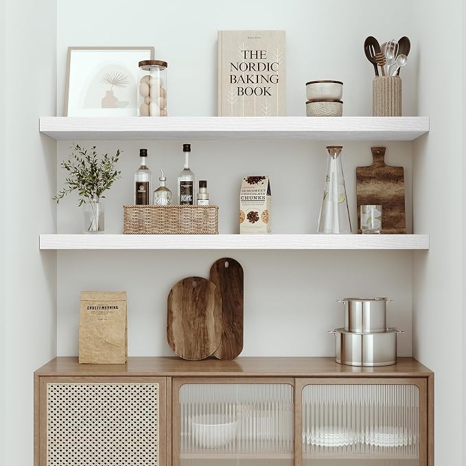Vivelove Single Floating Shelves 48 Inches, 48 x 10 inch Deep x 1.8 in Thick - Image 7