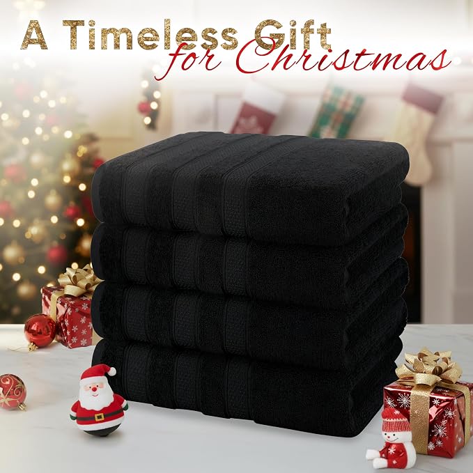 American Soft Linen Salem 100% Cotton Turkish 4 Piece Bath Towels - Image 2
