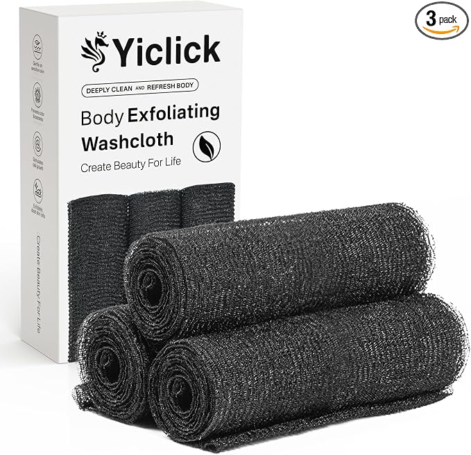 Yiclick Exfoliating Washcloth Towel, Japanese Exfoliating Bath Wash Cloth by YiclickCreateBeautyforLife