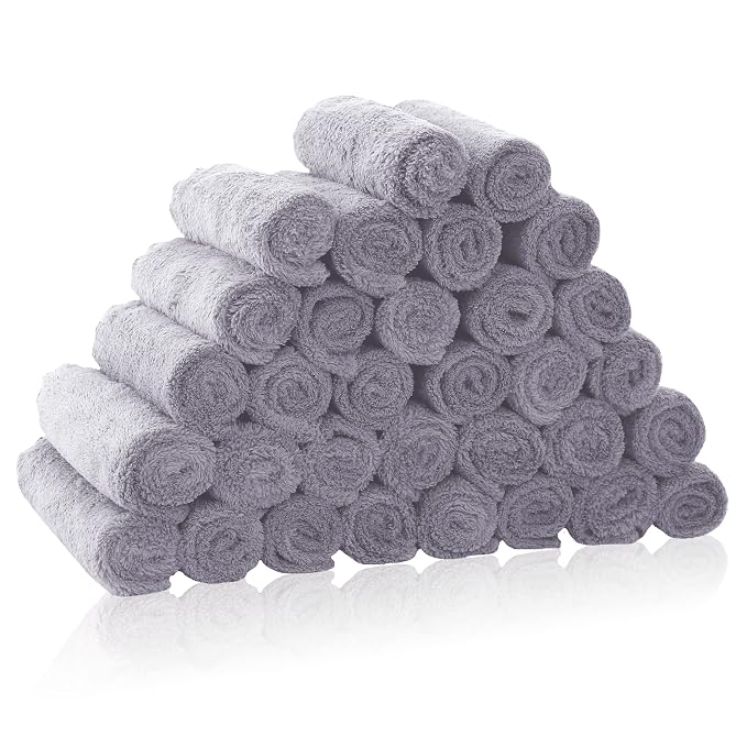 32 Pack Baby Washcloths by BAMBOO+QUEEN