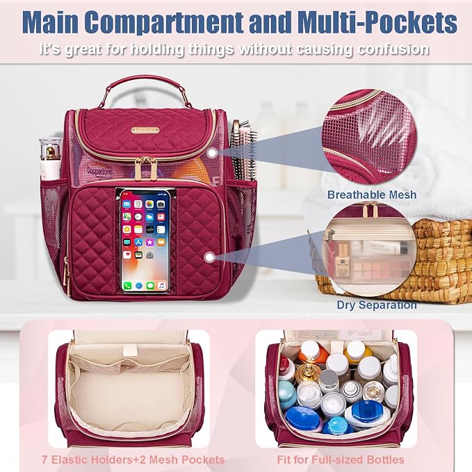 Large Toiletry Bag for Women Men, Portable Shower Caddy For College Dorms - Image 5