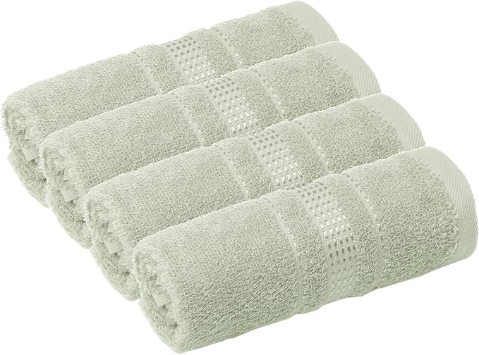 Melissa Linen, 4-Piece Bath Wash Cloths Set, 100% Turkish Cotton, Face & Hand - Image 3