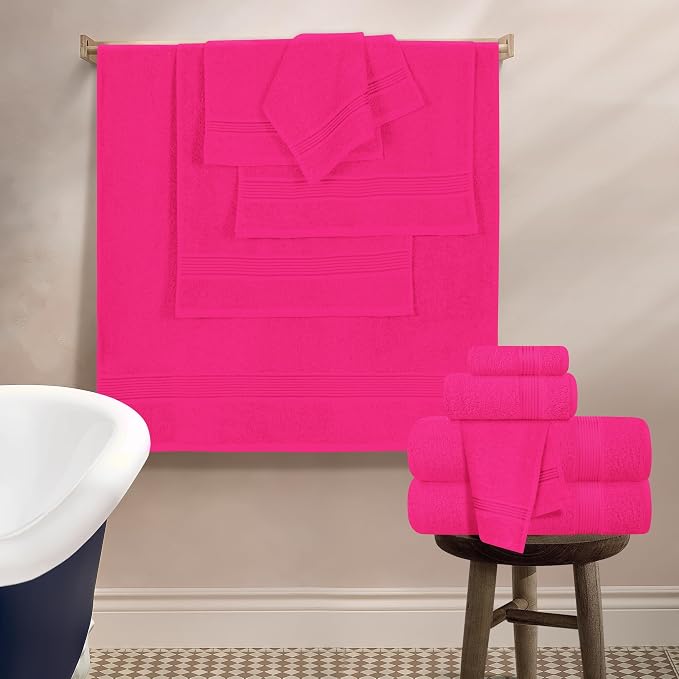 Belizzi Home 100% Cotton Towel Set, Contains 6 Soft Bath Towel, 6 Hand Towels - Image 4