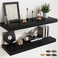 40 Inch Long Floating Shelves for Wall Set of 2, Easy Install Engineered Wood by Marsmiles