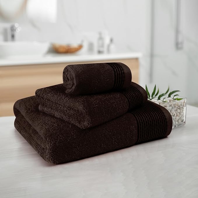 Belizzi Home Ultra Soft 3 Pack Cotton Towel Set, Contains a Bath Towel 28x55 - Image 2