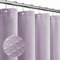 Gibelle Long Shower Curtain 72 x 78, Tall Waffle Weave Textured Fabric Shower by Gibelle