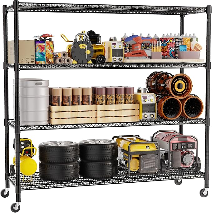 REGILLER 4-Wire Shelf Adjustable Heavy Duty Storage Shelves, Metal Organizer by REGILLER