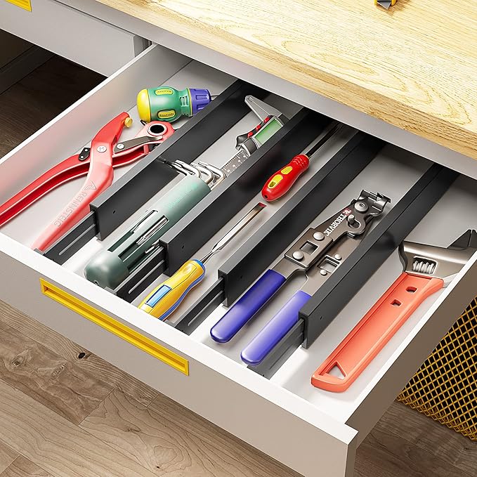 BAMEOS Drawer Dividers Bamboo Separators Organization Expandable Organizers - Image 6