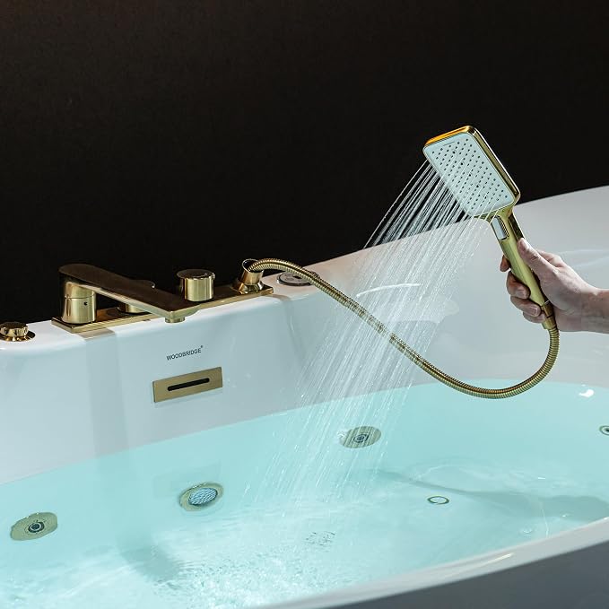 WOODBRIDGE 72" x 35-3/8" Whirlpool and Air Bath Heated Soaking Combination Tub - Image 3
