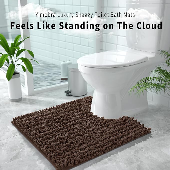 Yimobra Toilet Rug U Shaped Washable 24x24 Inch - Image 6