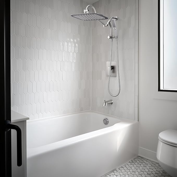 G-Promise 14 Inches Shower faucet Sets Complete, All Metal Rainfall Shower Head - Image 8