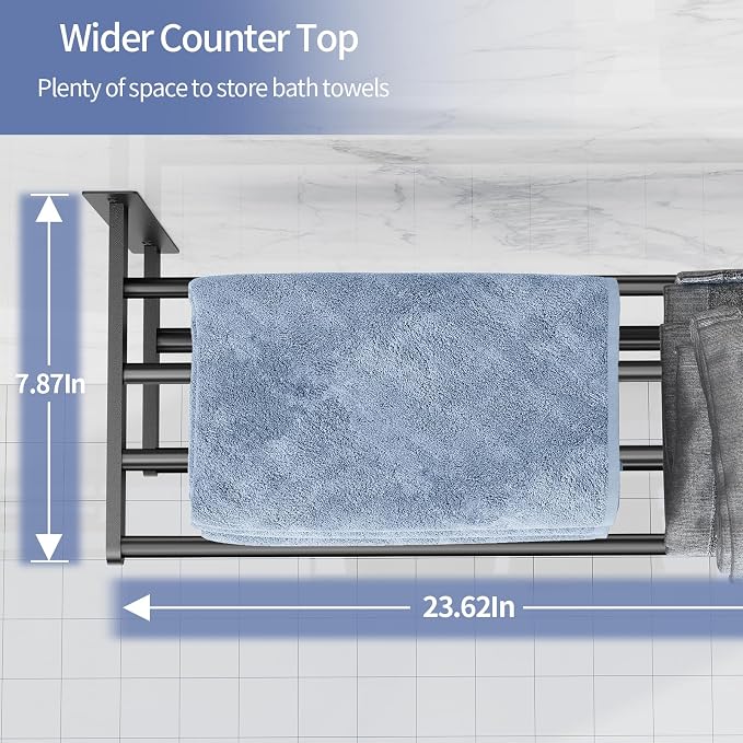 Towel Racks for Bathroom, 24 Inch Bath Towel Shelf - Image 3