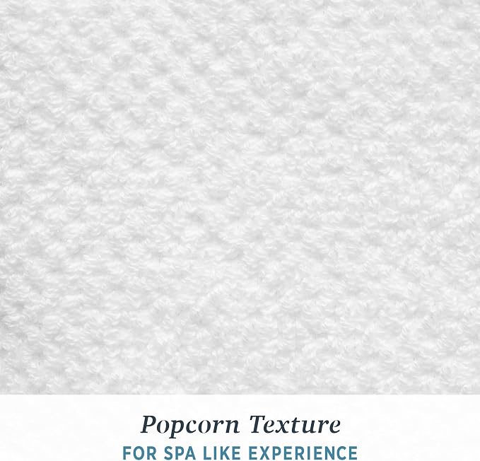 Welhome Franklin 100% Cotton Popcorn Textured Towel Set - Image 4