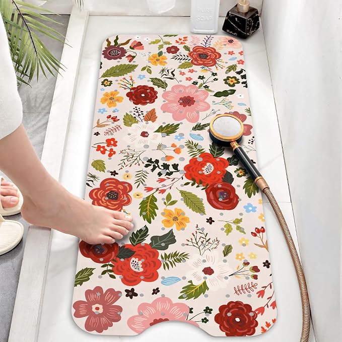 Bathtub Mat Non Slip, Bohemia Extra Long Bath tub Mat Shower Floor Mat - Image 6