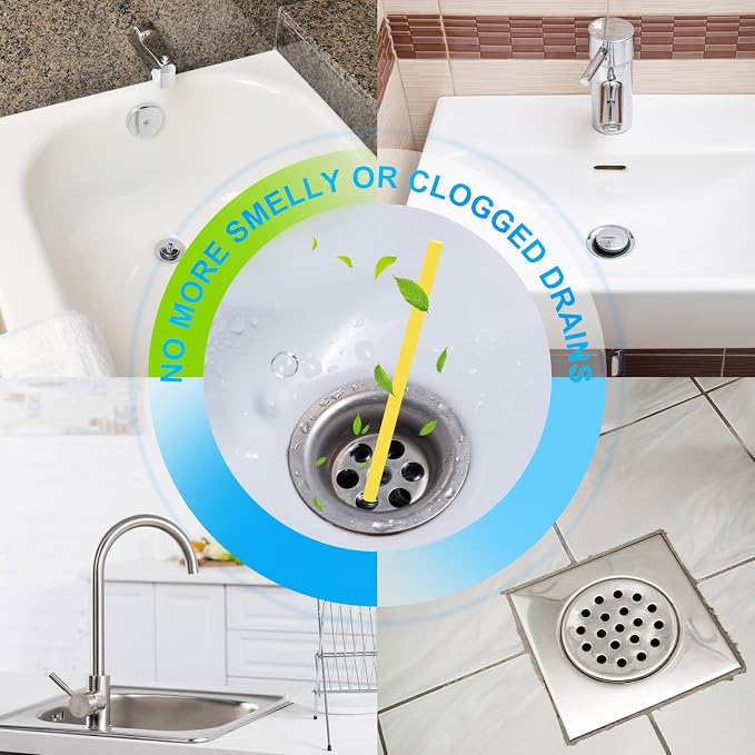 Drain Sticks Bio-Flow Drain Cleaner Sticks Lemon Scent Odor Remover - Image 4
