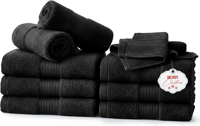 Ample Decor Wash Cloths Pack of 10, Oeko Tex Certified 600 GSM 100% Cotton Soft by AmpleDecor