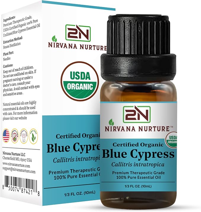Blue Cypress Essential Oil USDA Certified Organic, 100% Pure Natural Premium - Image 6