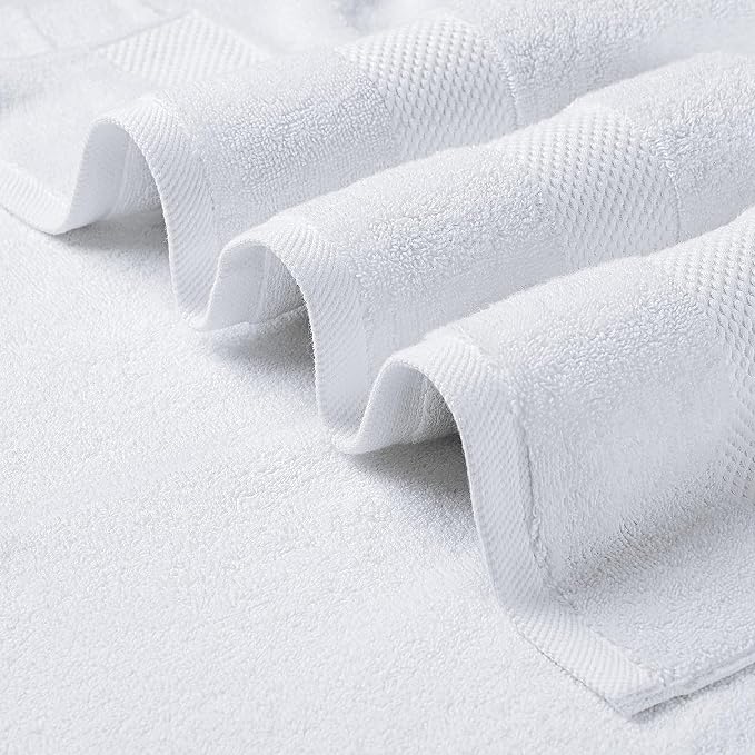 Delara 100% Organic Cotton Towels 650 GSM Plush Feather Touch Quick Dry Bath - Image 4