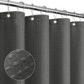 Gibelle Extra Long Shower Curtain 72 x 84, Tall Waffle Weave Textured Fabric by Gibelle