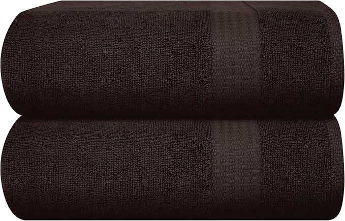 GLAMBURG Premium Cotton Oversized 2 Pack Bath Sheet 35x70-100% Pure Cotton by GLAMBURG