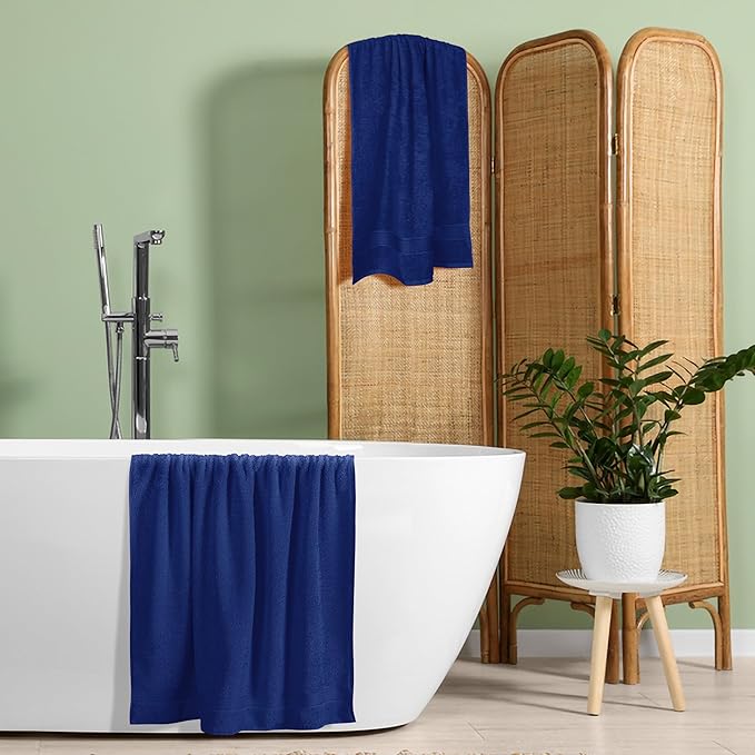 BELZZI Home Ultra Soft 4 Pack Oversized Bath Towel Set 27x54, Cotton Compact - Image 5