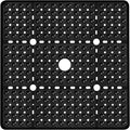 Large Black Square Shower Mat Non Slip 27 x 27 Inch, Shower Bath Mats Tub Mat by NaolotureHome