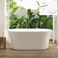 FerdY Mauritius 59" Acrylic Freestanding Tub, Oval Contemporary Soaker Tub by FerdY