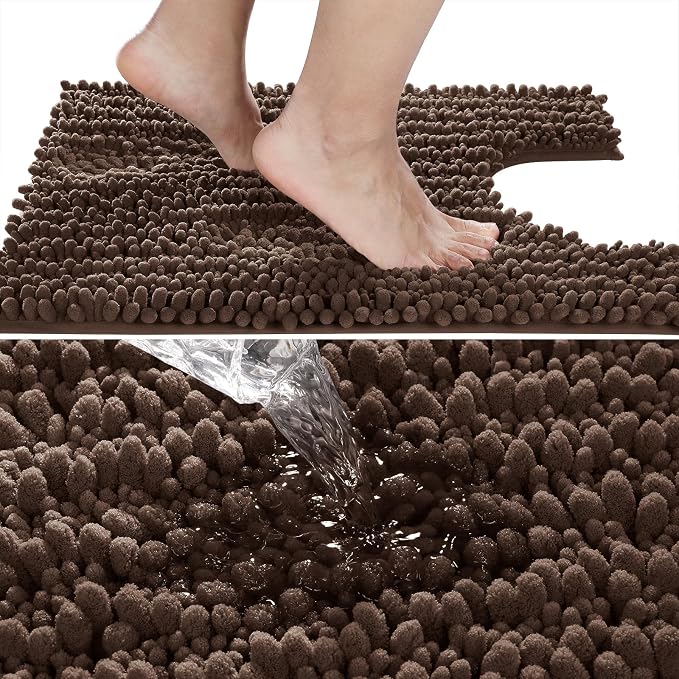 Yimobra Toilet Rug U Shaped Washable 24x24 Inch - Image 3
