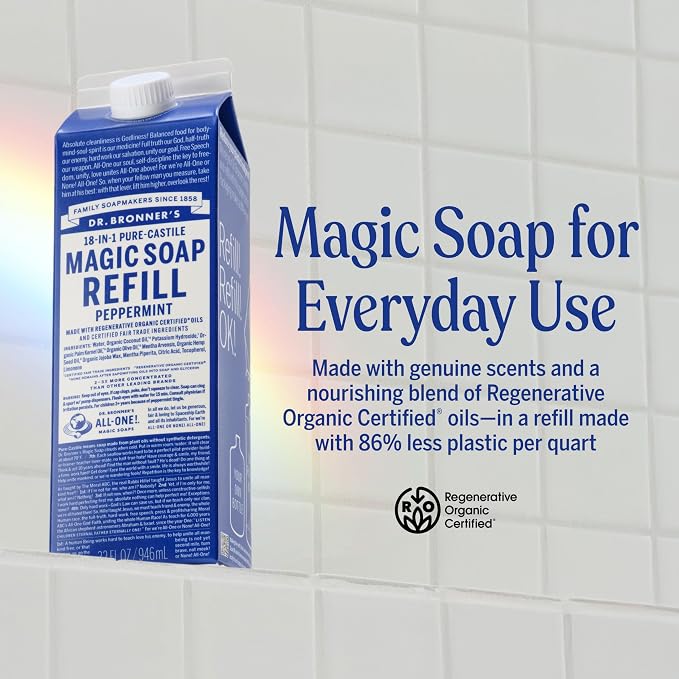 Dr. Bronner's Pure-Castile Liquid Magic Soap Refill - Image 2