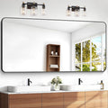 BONEWEI 72x36 inch Large Bathroom Mirror, Wall Mounted Bathroom Frame Vanity by BONEWEI