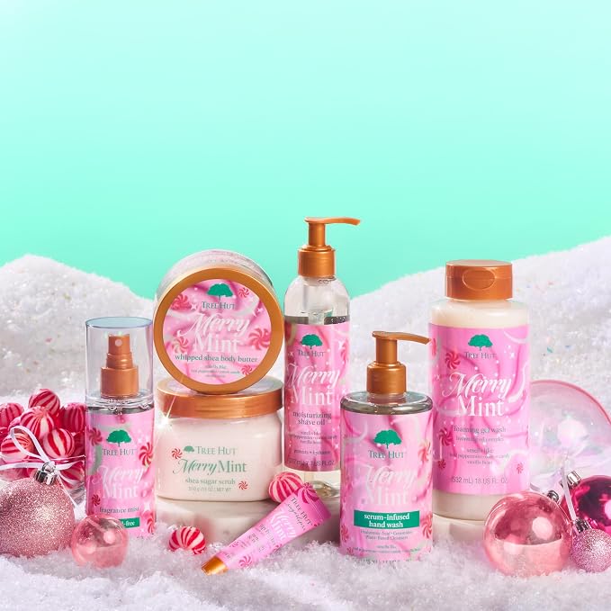 Tree Hut Merry Mint Foaming Gel Wash, Moisturizing & Hydrating Body Wash - Image 7