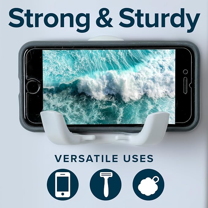 SlipX Solutions Power Lock Suction Cup Hook, Razor Holder & Phone Cradle - Image 2