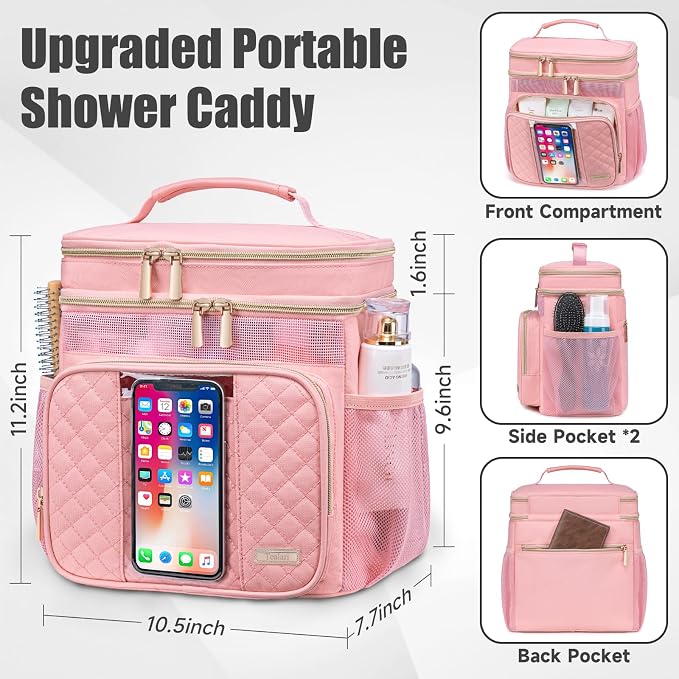 Large Toiletry Bag for Women Men, Bathroom Bag, Water Resistant Shower Bag - Image 4