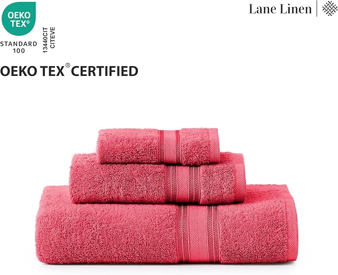 LANE LINEN Towels for Bathroom – 18 Pack, 100% Cotton, Zero Twist, 6 Bath - Image 8