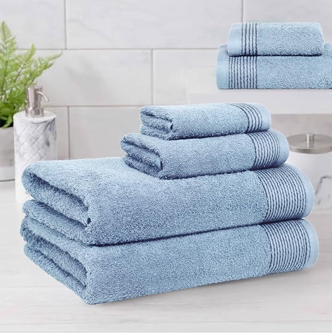 Belizzi Home 100% Cotton Ultra Soft 6 Pack Towel Set, Contains 2 Bath Towels - Image 3