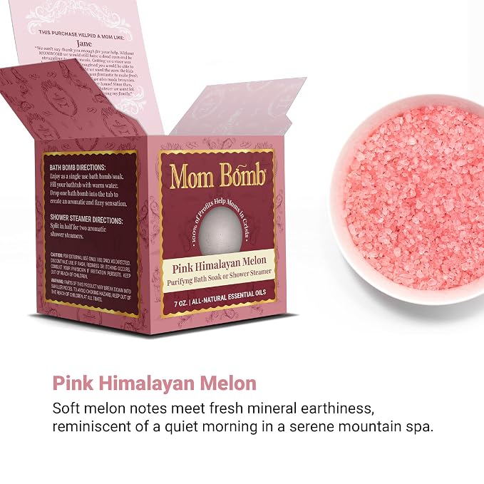 Mom Bomb Pink Himalayan Bath Bomb – Essential Oils, Clean Ingredients – - Image 9