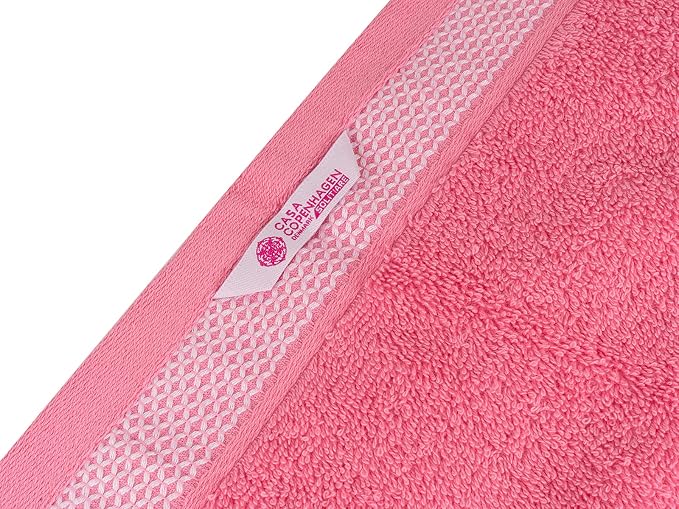 CASA COPENHAGEN Solitaire Mix 6 Pieces Towel Set- Grey Violet + Pink, 600 GSM - Image 8