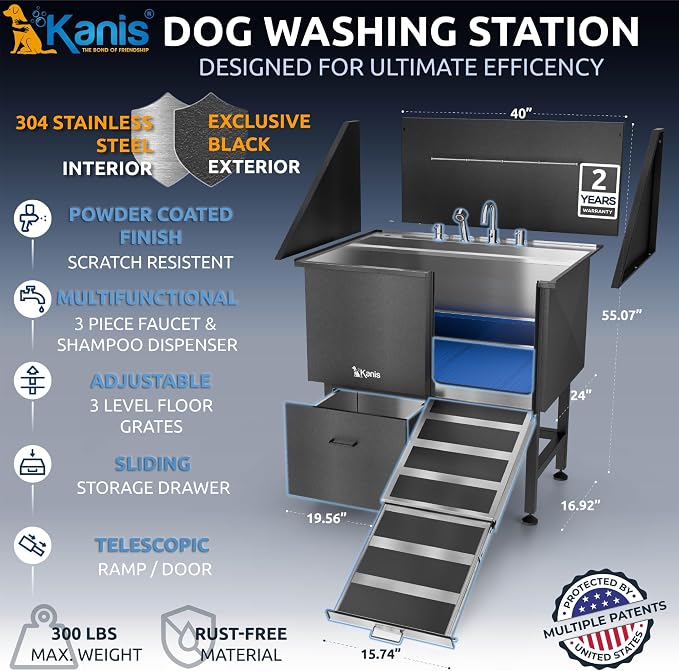 KANIS Black Line Professional Dog Washing Station - Image 2