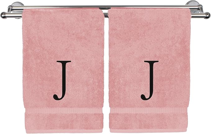 Monogrammed Hand Towel, Personalized Initial Gift, Extra Absorbent 100% Turkish by BareCotton