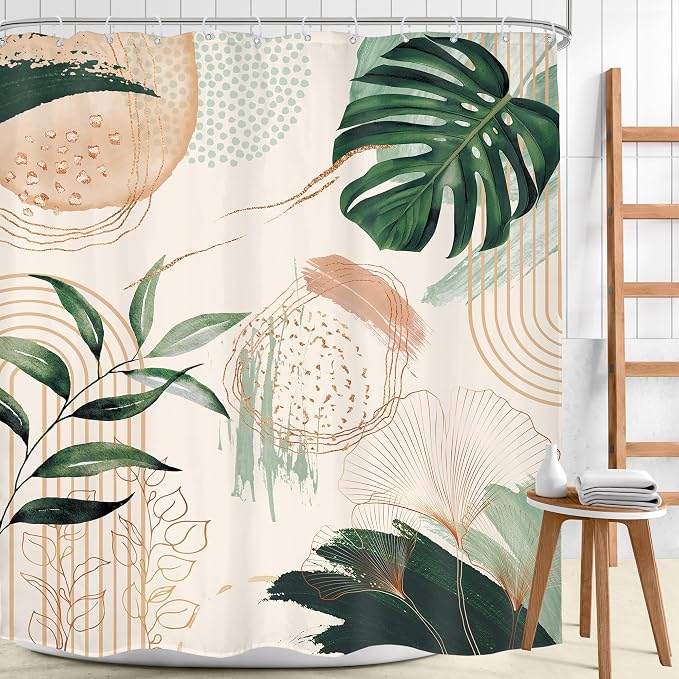 Boho Shower Curtain 72Wx84H Extra Long Bohemian Modern Mid Century Abstract - Image 2