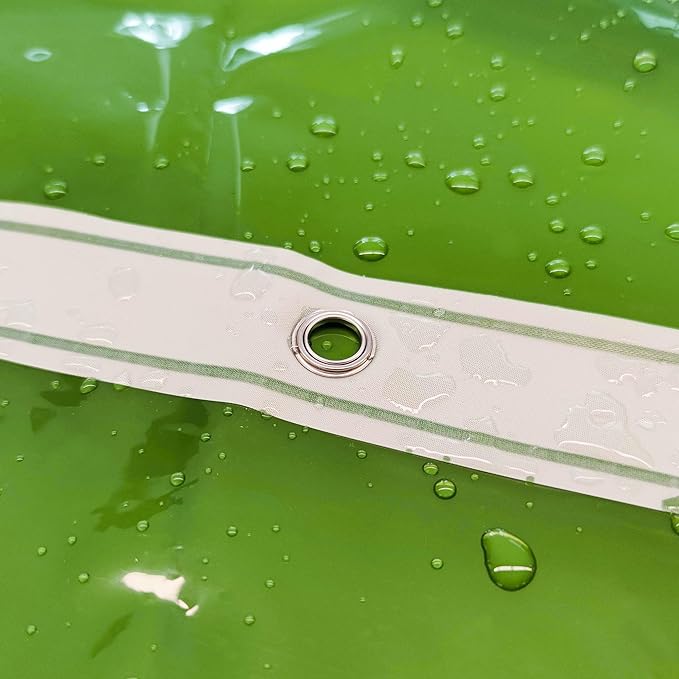 Barossa Design Clear Green Long Shower Curtain Liner 78" Height - Image 6