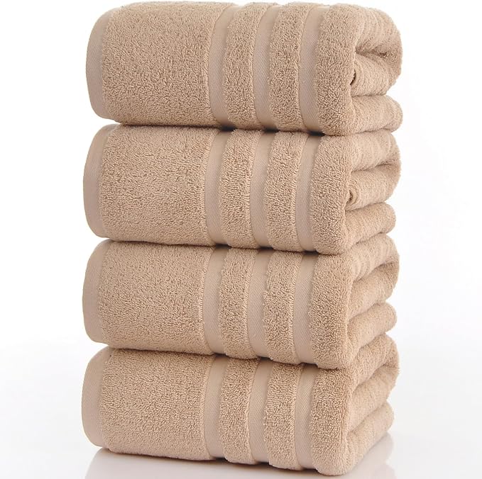 Cotton Bath Towel – Large 30x60 Inches, Thick & Absorbent Towel by Velqora