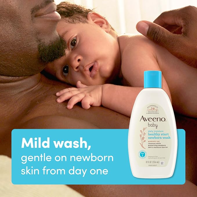 Aveeno Baby Healthy Start Nourishing Newborn Wash, Hypoallergenic Baby Body Wash - Image 3