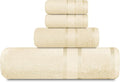 Casa Lino 100% Cotton Bath Towels Set of 4 by CASALINO