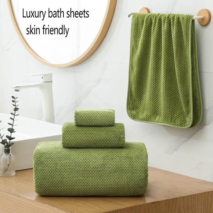 YTYC 29x59 Inch Bath Towels Set of 6 Large, Super Soft Absorbent Lint Free - Image 4