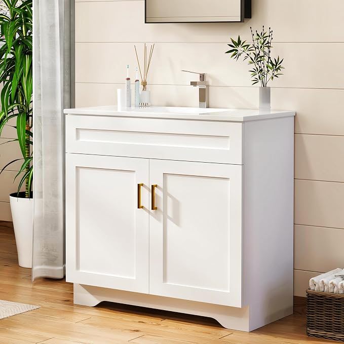 36 Inch Bathroom Vanities — Bathroom Sink Cabinet, Ceramic Sink, Household by LDarqeer