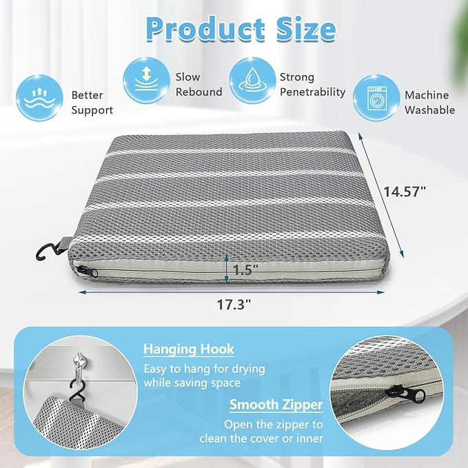 Shower Seat Cushion for Inside Shower, Shower Chair Cushion Bath Seat Mat for - Image 4