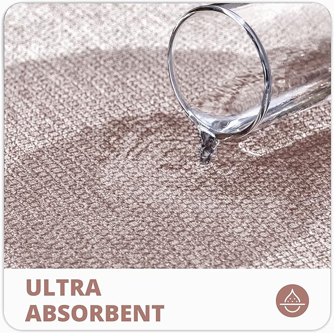 Bathroom Rugs Set 2 Pieces, Thin Bathroom Mats, Toilet Rugs, Quick Dry - Image 3